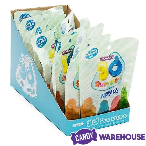 3D Gummy Animals Candy Bags: 10-Piece Set 2 3D Gummy Animals Candy Bags: 10-Piece Set - Image 2