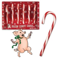 Archie McPhee Bacon Candy Canes: 6-Piece Box 5 Archie McPhee Bacon Candy Canes: 6-Piece Box -Sweet Candy Planet archie mcphee bacon candy canes 6 piece box candy warehouse 3