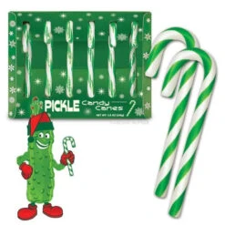 Archie McPhee Pickle Candy Canes: 6-Piece Box -Sweet Candy Planet archie mcphee pickle candy canes 6 piece box candy warehouse 3