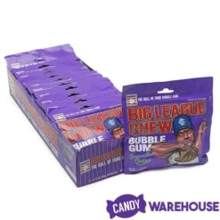 Big League Chew Bubble Gum Packs - Grape: 12-Piece Box 9 Big League Chew Bubble Gum Packs - Grape: 12-Piece Box -Sweet Candy Planet big league chew bubble gum packs grape 12 piece box candy warehouse 5