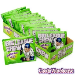Big League Chew Bubble Gum Packs - Sour Apple: 12-Piece Box -Sweet Candy Planet big league chew bubble gum packs sour apple 12 piece box candy warehouse 4 c51648a2 4162 4b86 b293 1540e09fc74d
