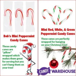 Bobs Sweet Stripes Mini Peppermint Candy Canes - Bulk: 1040-Piece Case -Sweet Candy Planet bobs sweet stripes mini peppermint candy canes bulk 1040 piece case candy warehouse 3