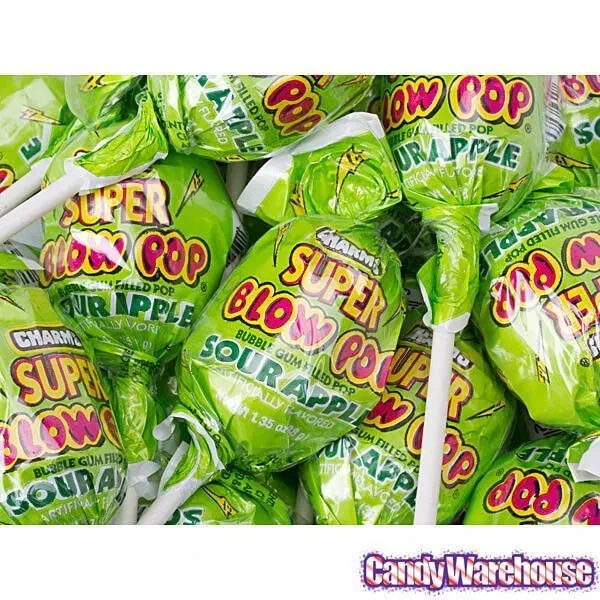 Charms Super Blow Pops - Sour Apple: 72-Piece Set 3 Charms Super Blow Pops - Sour Apple: 72-Piece Set - Image 3