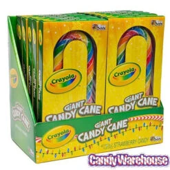 Crayola Giant Candy Canes: 12-Piece Box -Sweet Candy Planet crayola giant candy canes 12 piece box candy warehouse 3