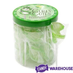 CurlyCutes Petite Crystal Ribbon Pops - Green Lime: 20-Piece Jar 8 CurlyCutes Petite Crystal Ribbon Pops - Green Lime: 20-Piece Jar -Sweet Candy Planet curlycutes petite crystal ribbon pops green lime 20 piece jar candy warehouse 4