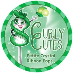 CurlyCutes Petite Crystal Ribbon Pops - Green Lime: 20-Piece Jar 9 CurlyCutes Petite Crystal Ribbon Pops - Green Lime: 20-Piece Jar -Sweet Candy Planet curlycutes petite crystal ribbon pops green lime 20 piece jar candy warehouse 5
