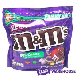 Dark Chocolate M&M's Candy: 19.2-Ounce Bag -Sweet Candy Planet dark chocolate mandm s candy 19 2 ounce bag candy warehouse 3