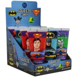 DC Comics Squeeze Candy Tubes: 12-Piece Display -Sweet Candy Planet dc comics squeeze candy tubes 12 piece display candy warehouse 4