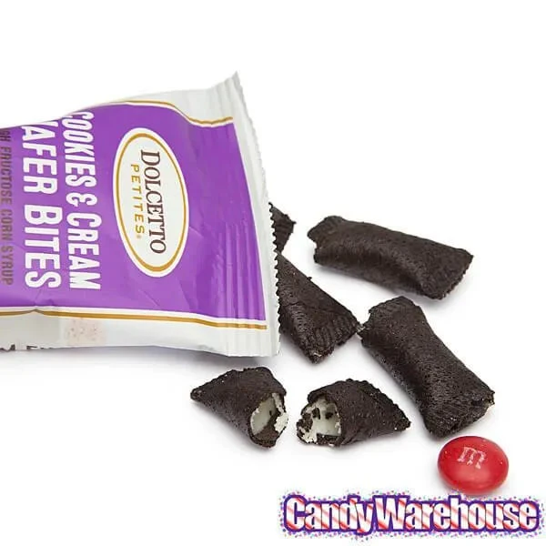 Dolcetto Cookies & Cream-Filled Wafer Bites Packs: 24-Piece Display 2 Dolcetto Cookies & Cream-Filled Wafer Bites Packs: 24-Piece Display - Image 2