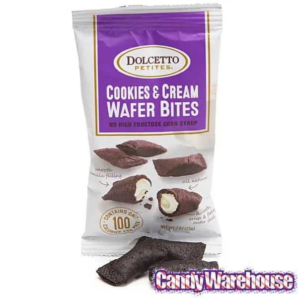 Dolcetto Cookies & Cream-Filled Wafer Bites Packs: 24-Piece Display 3 Dolcetto Cookies & Cream-Filled Wafer Bites Packs: 24-Piece Display - Image 3