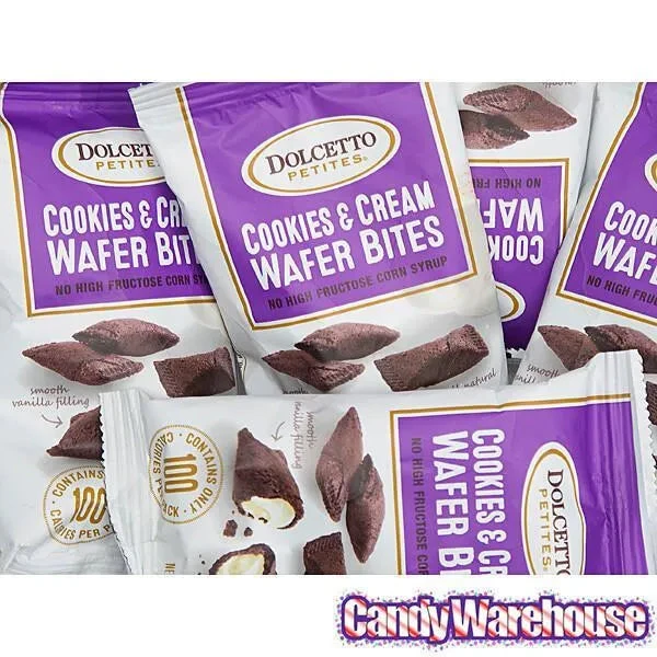 Dolcetto Cookies & Cream-Filled Wafer Bites Packs: 24-Piece Display 4 Dolcetto Cookies & Cream-Filled Wafer Bites Packs: 24-Piece Display - Image 4