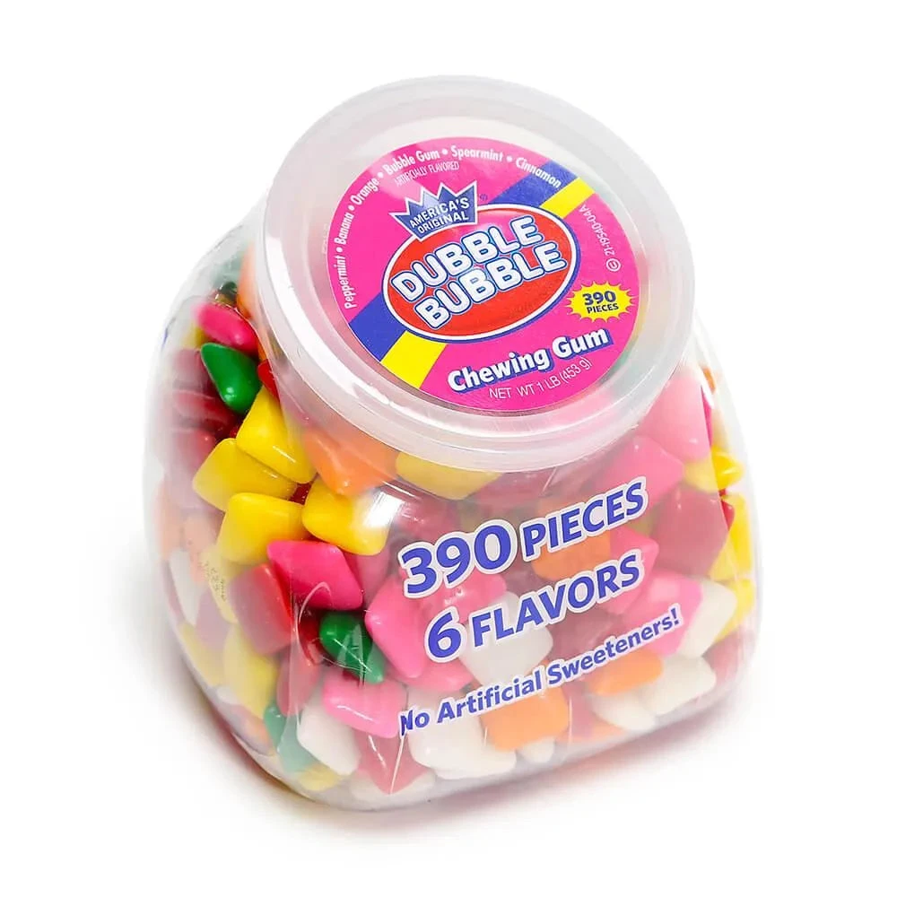 Dubble Bubble Assorted Chewing Gum Tabs: 390-Piece Desktop Tub 1 Dubble Bubble Assorted Chewing Gum Tabs: 390-Piece Desktop Tub