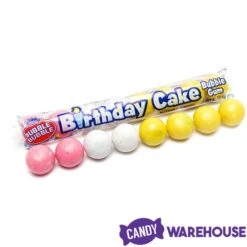 Dubble Bubble Birthday Cake Bubblegum 8-Ball Tube Packs: 24-Piece Box -Sweet Candy Planet dubble bubble birthday cake bubblegum 8 ball tube packs 24 piece box candy warehouse 3
