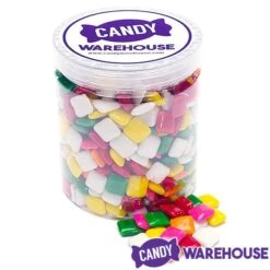 Dubble Bubble Chiclets Chewing Gum Tabs - Assorted Colors: 1.5LB Jar -Sweet Candy Planet dubble bubble chiclets chewing gum tabs assorted colors 1 5lb jar candy warehouse 3