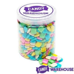 Dubble Bubble Chiclets Chewing Gum Tabs - Polar Mint: 1.5LB Jar -Sweet Candy Planet dubble bubble chiclets chewing gum tabs polar mint 1 5lb jar candy warehouse 4