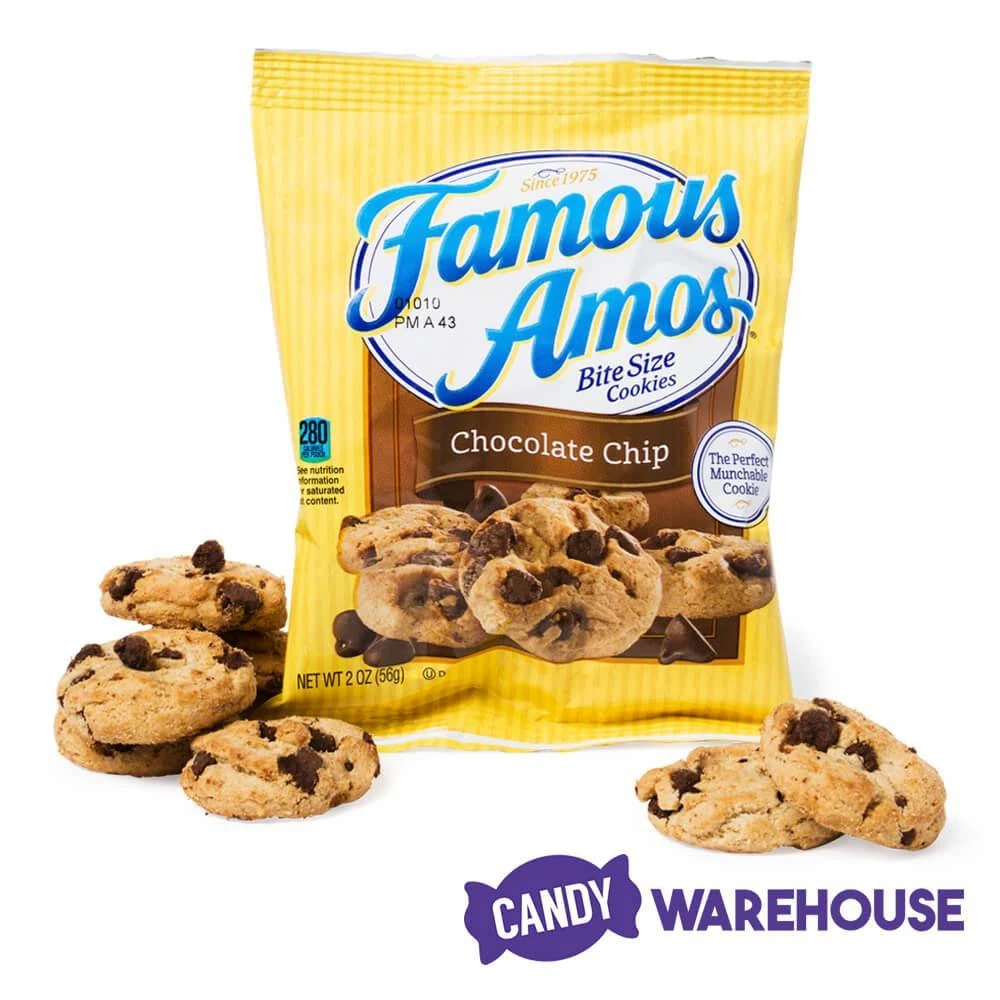 Famous Amos Bite Size Cookie Bags - 36-Piece Box 2 Famous Amos Bite Size Cookie Bags - 36-Piece Box - Image 2