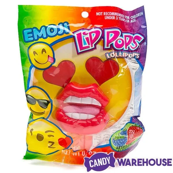 Flix Candy Emoji Lip Pops Candy Packs: 12-Piece Display 4 Flix Candy Emoji Lip Pops Candy Packs: 12-Piece Display - Image 4