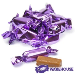 Foiled Caramel Candy - Purple: 180-Piece Bag -Sweet Candy Planet foiled caramel candy purple 180 piece bag candy warehouse 5