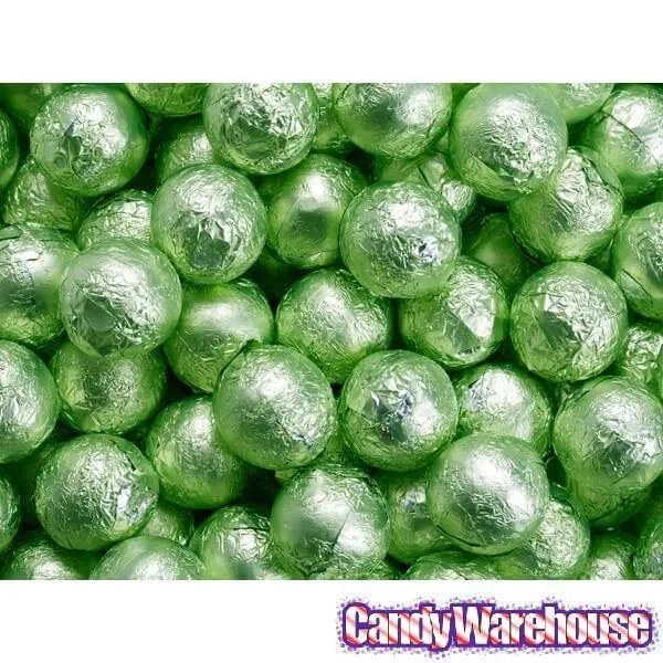 Foiled Milk Chocolate Balls - Leaf Green: 2LB Bag 2 Foiled Milk Chocolate Balls - Leaf Green: 2LB Bag - Image 2
