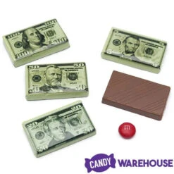 Foiled Milk Chocolate Money Mini Bars In Mesh Bags: 18-Piece Box -Sweet Candy Planet foiled milk chocolate money mini bars in mesh bags 18 piece box candy warehouse 5