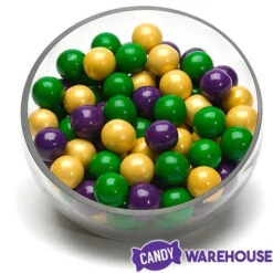 Gumballs Color Combo - Purple, Green And Gold: 6LB Box -Sweet Candy Planet gumballs color combo purple green and gold 6lb box candy warehouse 4