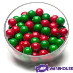 Gumballs Color Combo - Red And Green: 4LB Box -Sweet Candy Planet gumballs color combo red and green 4lb box candy warehouse 3