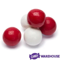Gumballs Color Combo - Red And White: 4LB Box -Sweet Candy Planet gumballs color combo red and white 4lb box candy warehouse 3