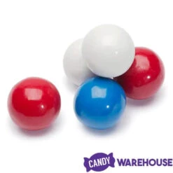 Gumballs Color Combo - USA Red, White And Blue: 6LB Box -Sweet Candy Planet gumballs color combo usa red white and blue 6lb box candy warehouse 3
