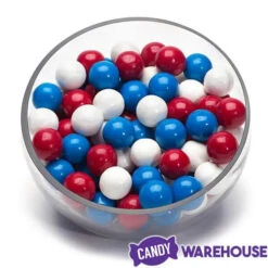Gumballs Color Combo - USA Red, White And Blue: 6LB Box -Sweet Candy Planet gumballs color combo usa red white and blue 6lb box candy warehouse 4