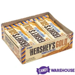 Hershey's Gold With Peanuts And Pretzels Candy Bars: 24-Piece Box -Sweet Candy Planet hershey s gold with peanuts and pretzels candy bars 24 piece box candy warehouse 3