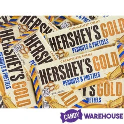 Hershey's Gold With Peanuts And Pretzels Candy Bars: 24-Piece Box -Sweet Candy Planet hershey s gold with peanuts and pretzels candy bars 24 piece box candy warehouse 4