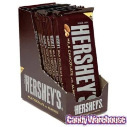 Hershey's Milk Chocolate With Almonds 4.25-Ounce Jumbo Candy Bars: 12-Piece Box -Sweet Candy Planet hershey s milk chocolate with almonds 4 25 ounce jumbo candy bars 12 piece box candy warehouse 3