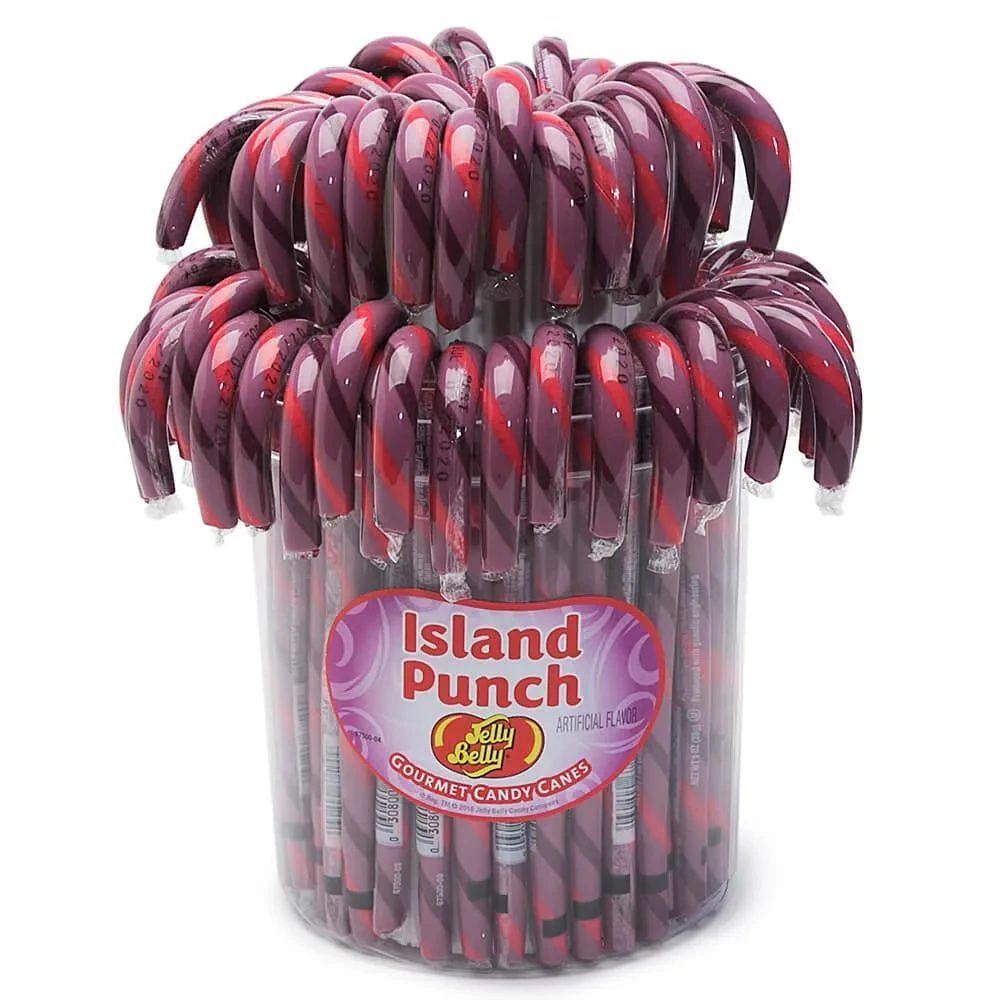 Jelly Belly Candy Canes - Island Punch: 80-Piece Bucket 1 Jelly Belly Candy Canes - Island Punch: 80-Piece Bucket