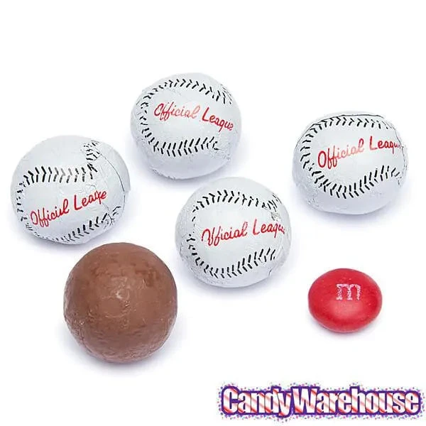 Madelaine Foiled Milk Chocolate Sports Balls 2-Ounce Mesh Bags - Baseball: 24-Piece Tub 3 Madelaine Foiled Milk Chocolate Sports Balls 2-Ounce Mesh Bags - Baseball: 24-Piece Tub - Image 3