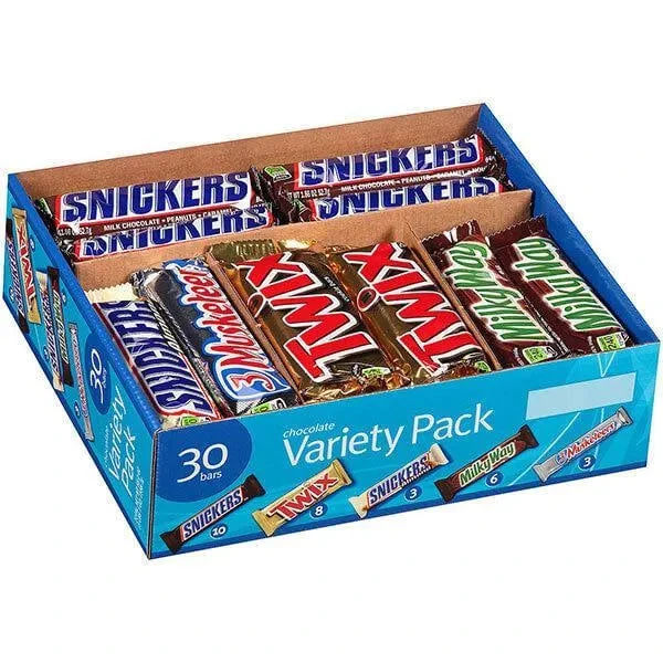 M&M-Mars Candy Bars: 30-Piece Variety Pack 1 M&M-Mars Candy Bars: 30-Piece Variety Pack