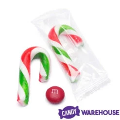 Mini Candy Canes - Red, Green, And White: 45-Piece Jar -Sweet Candy Planet mini candy canes red green and white 45 piece jar candy warehouse 7