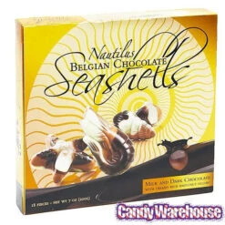 Nautilus Belgian Chocolate Seashells: 18-Piece Box -Sweet Candy Planet nautilus belgian chocolate seashells 18 piece box candy warehouse 3