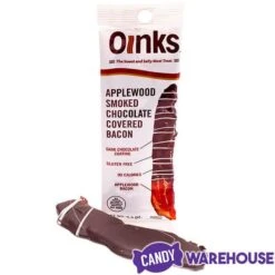 Oinks Applewood Smoked Chocolate Covered Bacon -Sweet Candy Planet oinks applewood smoked chocolate covered bacon candy warehouse 3