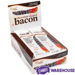 Oinks Applewood Smoked Chocolate Covered Bacon -Sweet Candy Planet oinks applewood smoked chocolate covered bacon candy warehouse 4
