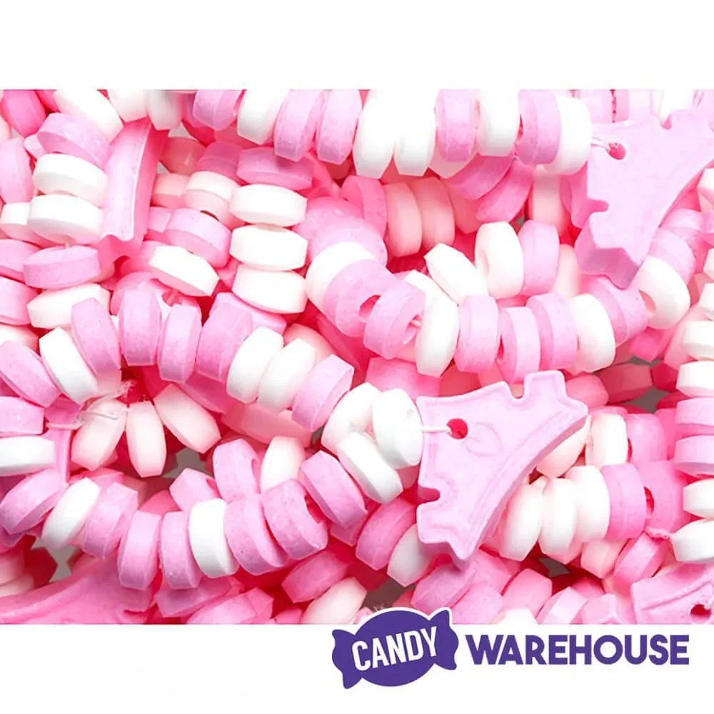 Pink And White Candy Bracelets: 12-Piece Bag 2 Pink And White Candy Bracelets: 12-Piece Bag - Image 2