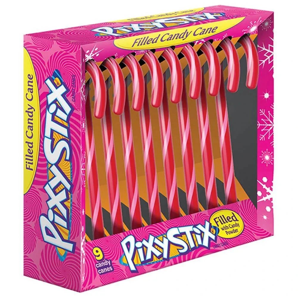 Pixy Stix Candy Canes: 9-Piece Box 1 Pixy Stix Candy Canes: 9-Piece Box