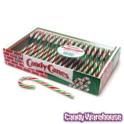 Red - White - Green Peppermint Candy Canes: 18-Piece Box -Sweet Candy Planet red white green peppermint candy canes 18 piece box candy warehouse 4