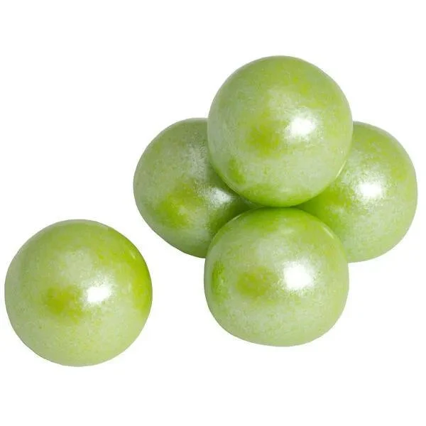 Shimmer Pearl Lime Green 1-Inch Lemon Lime Gumballs: 2LB Bag 1 Shimmer Pearl Lime Green 1-Inch Lemon Lime Gumballs: 2LB Bag