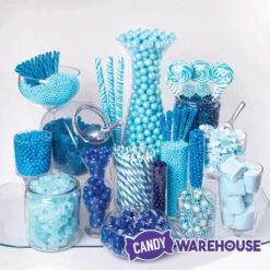 Shimmer Pearl Powder Blue 1-Inch Gumballs: 2LB Bag 7 Shimmer Pearl Powder Blue 1-Inch Gumballs: 2LB Bag -Sweet Candy Planet shimmer pearl powder blue 1 inch gumballs 2lb bag candy warehouse 4