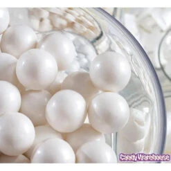 Shimmer Pearl White 1-Inch Gumballs: 2LB Bag 10 Shimmer Pearl White 1-Inch Gumballs: 2LB Bag -Sweet Candy Planet shimmer pearl white 1 inch gumballs 2lb bag candy warehouse 5