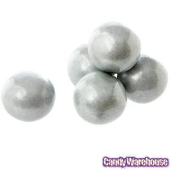 Silver 1-Inch Gumballs: 2LB Bag -Sweet Candy Planet silver 1 inch gumballs 2lb bag candy warehouse 3