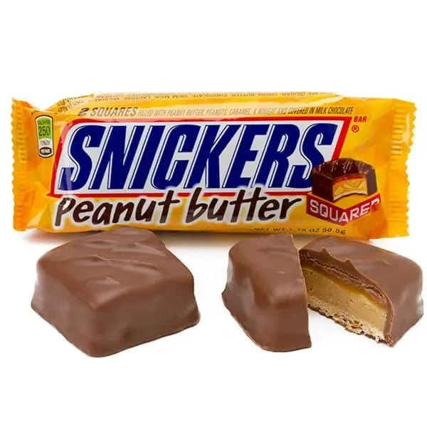Snickers Peanut Butter Squared Candy Bars: 18-Piece Box 1 Snickers Peanut Butter Squared Candy Bars: 18-Piece Box