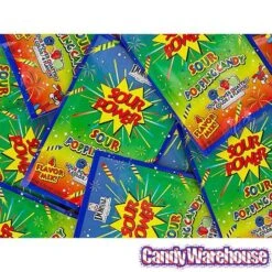 Sour Power Popping Candy Packs - Quattro: 18-Piece Box -Sweet Candy Planet sour power popping candy packs quattro 18 piece box candy warehouse 3
