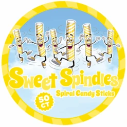 Sweet Spindles Mini Hard Candy Sticks - Banana: 50-Piece Jar -Sweet Candy Planet sweet spindles mini hard candy sticks banana 50 piece jar candy warehouse 4