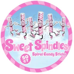 Sweet Spindles Mini Hard Candy Sticks - Cherry: 50-Piece Jar -Sweet Candy Planet sweet spindles mini hard candy sticks cherry 50 piece jar candy warehouse 4
